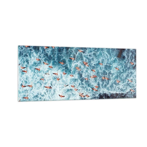 Obraz na skle - Přímořský průvod - 100x40 cm
