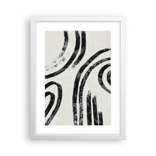 Plakát v bílém rámu - Napůl zastavený - 30x40 cm