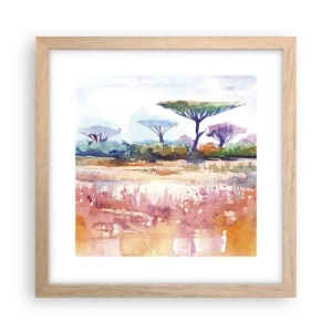 Plakát v rámu světlý dub - Barvy savany - 30x30 cm
