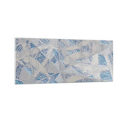 Obraz na skle - V šedomodrém labyrintu - 100x40 cm