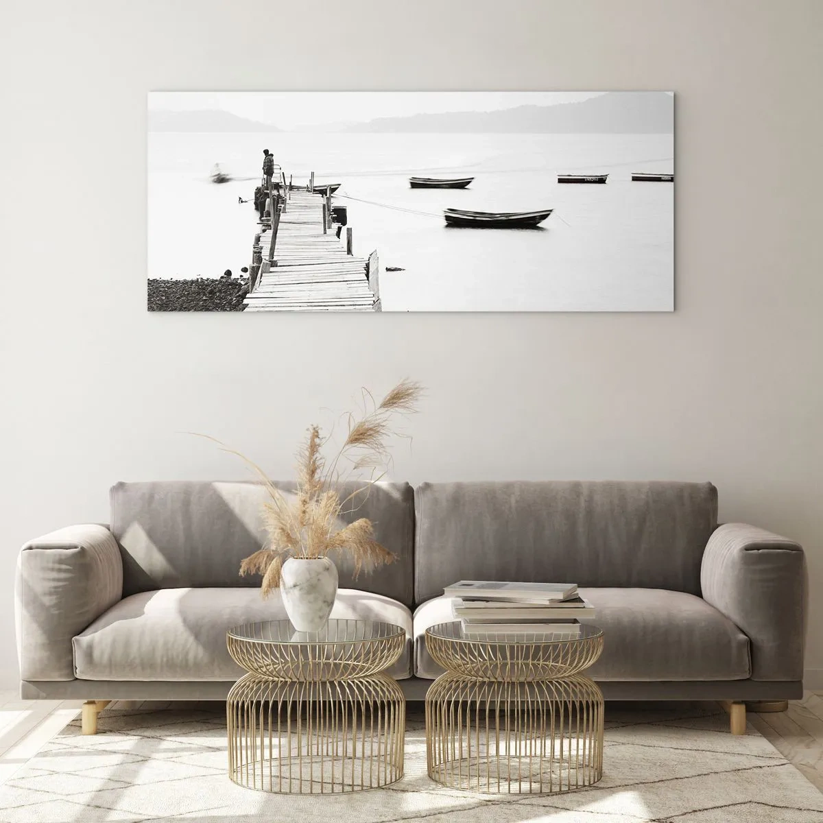 Obraz na skle - U tiché a čisté vody - 90x30 cm