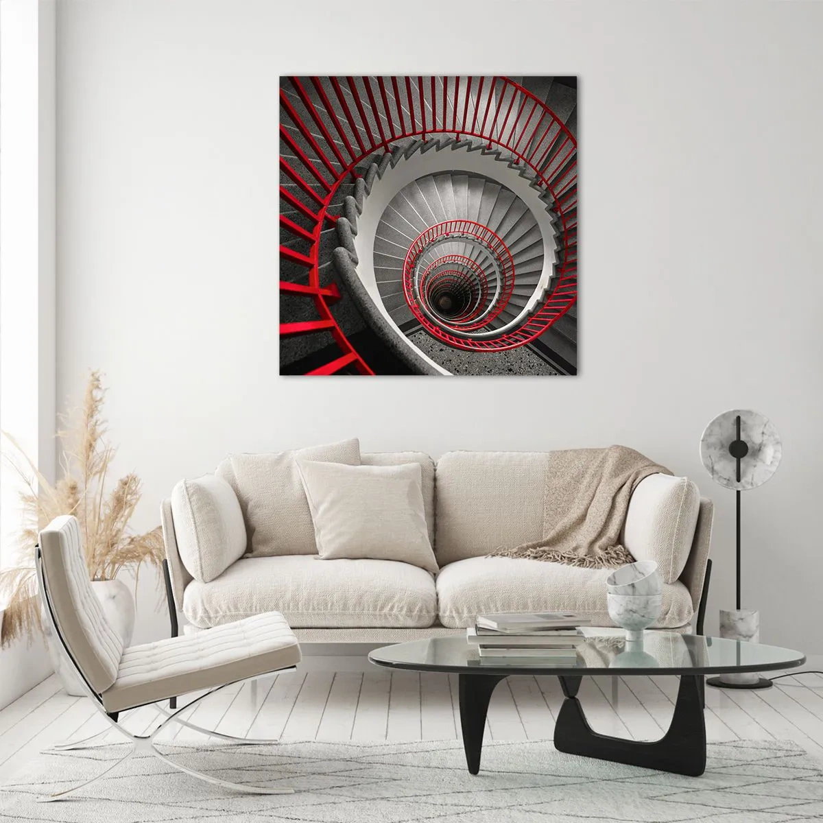 Obraz na skle - Architektonické hry - 70x70 cm