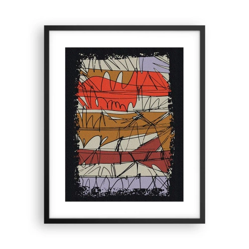 Plakát v černém rámu - Spontánní kompozice - 40x50 cm