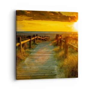 Obraz na plátně - Vykoupané ve starém zlatě - 40x40 cm