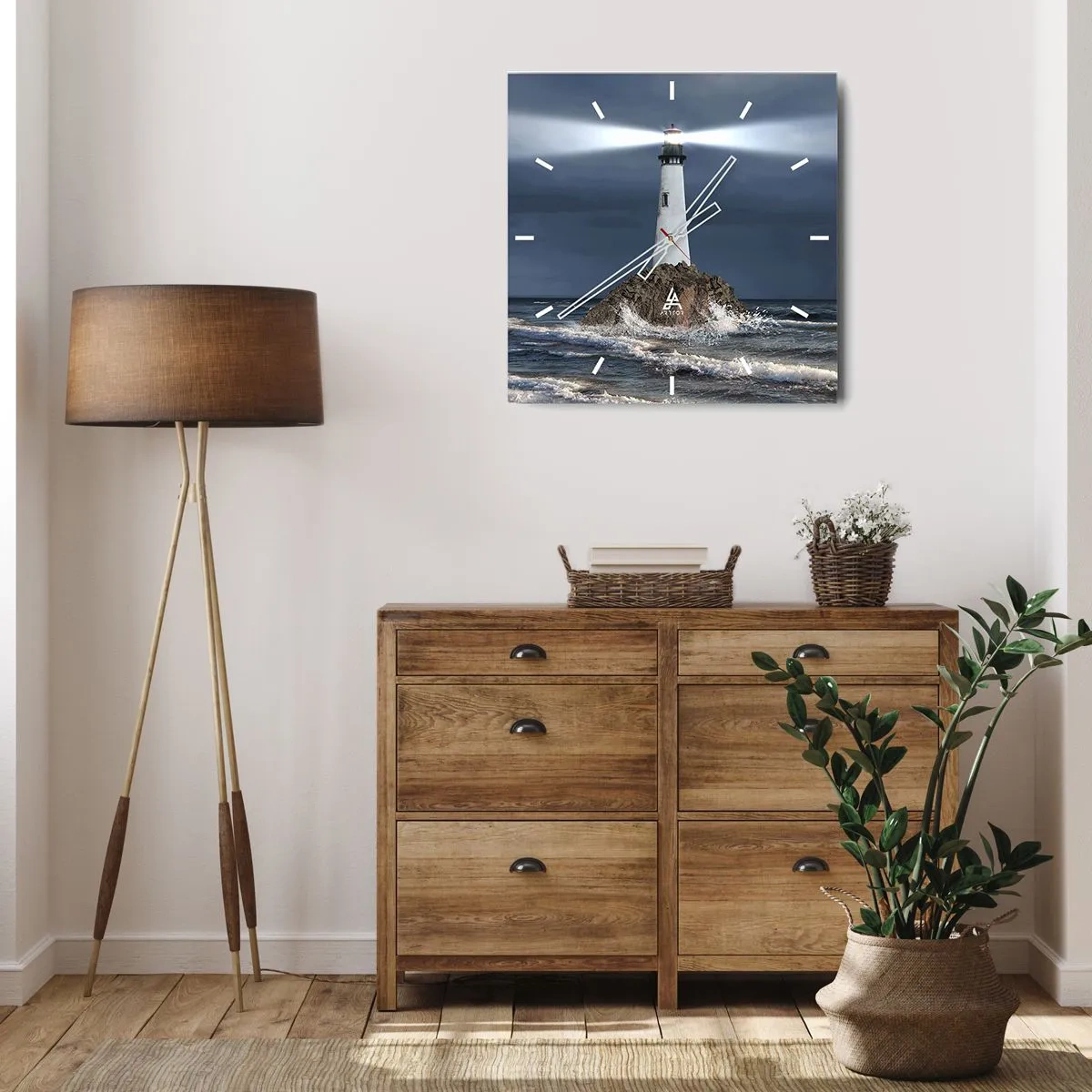 Nástěnné hodiny - Zde…zde…tady! - 40x40 cm