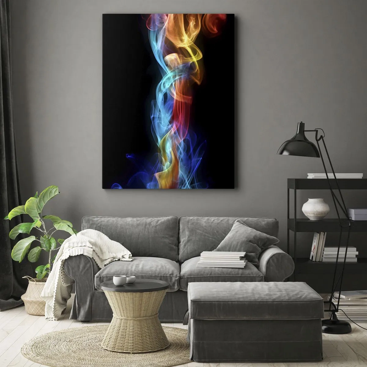 Obraz na plátně - Duhový tanec mlhy - 50x70 cm