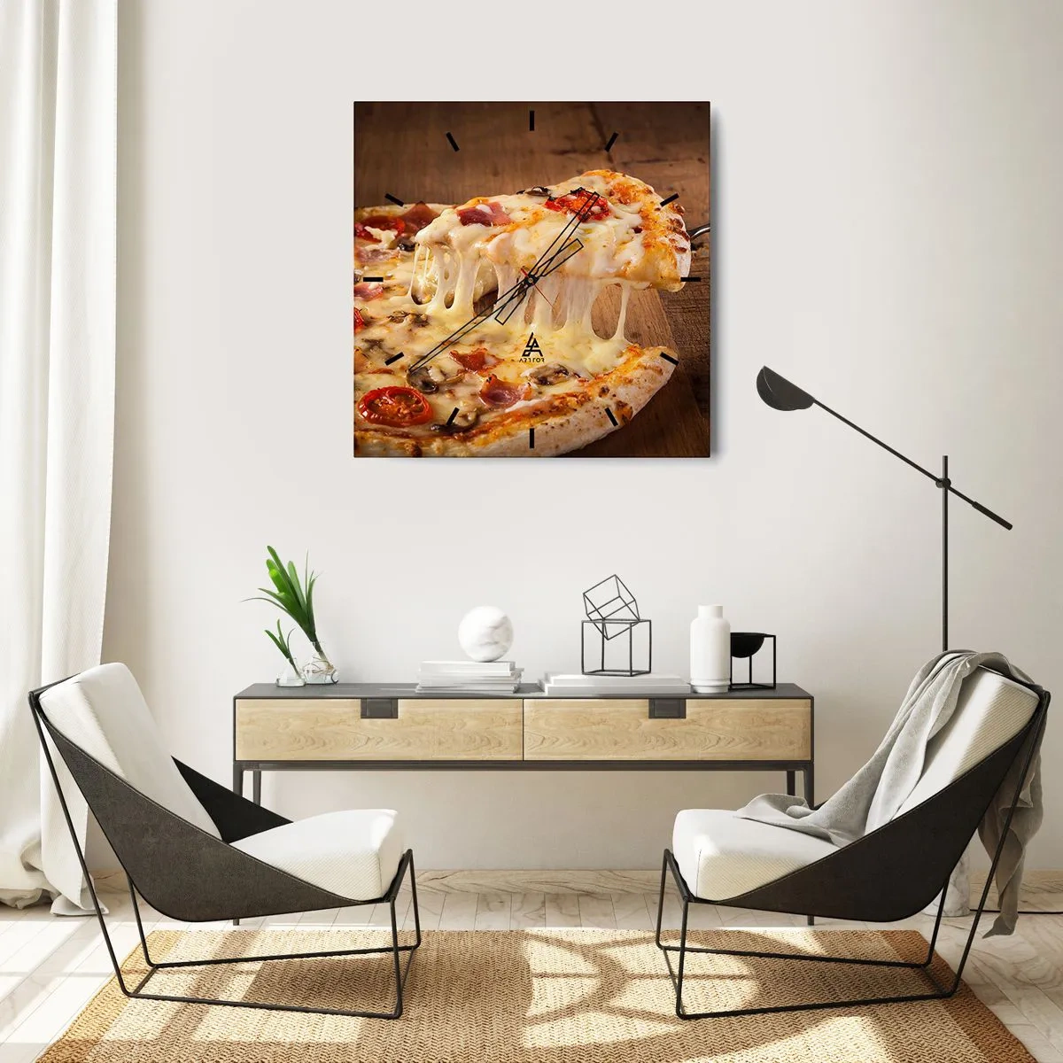 Nástěnné hodiny - Veledílo italského umění - 30x30 cm