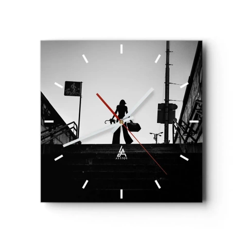 Nástěnné hodiny - Městská cesta - 30x30 cm