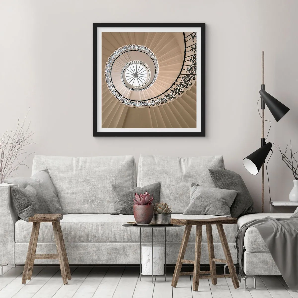 Plakát v černém rámu - Uvnitř mušle - 50x50 cm