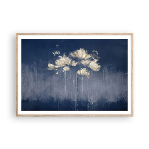 Plakát v rámu světlý dub - Jako okvětní lístky ve větru - 100x70 cm