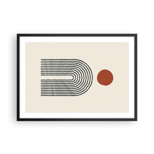 Plakát v černém rámu - Magnetismus tvarů a barev - 70x50 cm