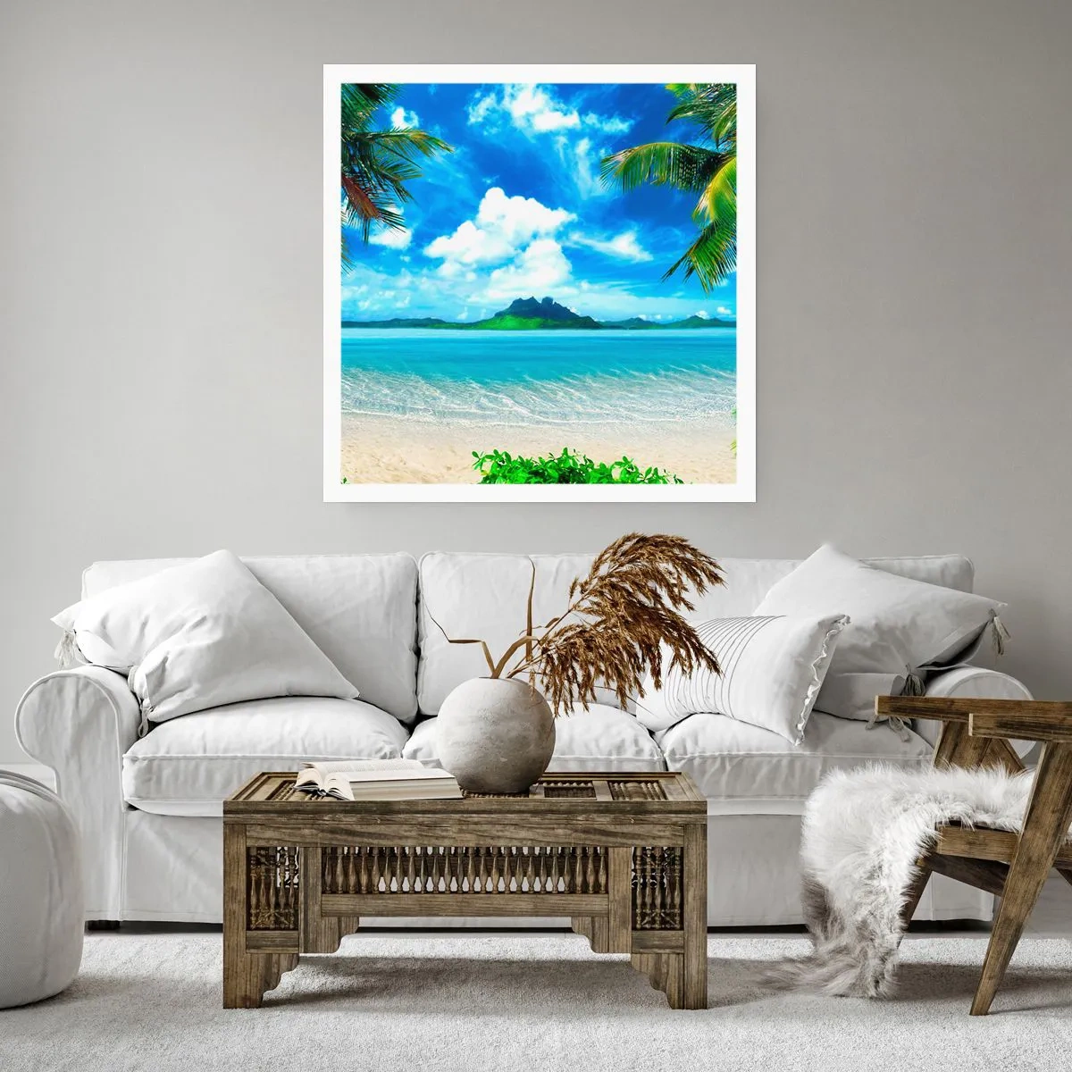 Plakát - Modř tropů - 60x60 cm