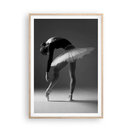 Plakát v rámu světlý dub - Bella ballerina - 70x100 cm