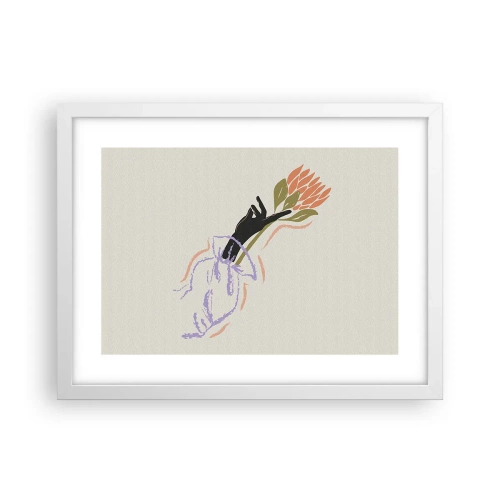 Plakát v bílém rámu - Sesterský dotek - 40x30 cm