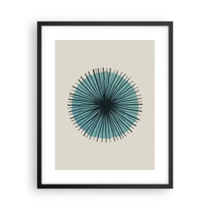 Plakát v černém rámu - Zářící modrá - 40x50 cm
