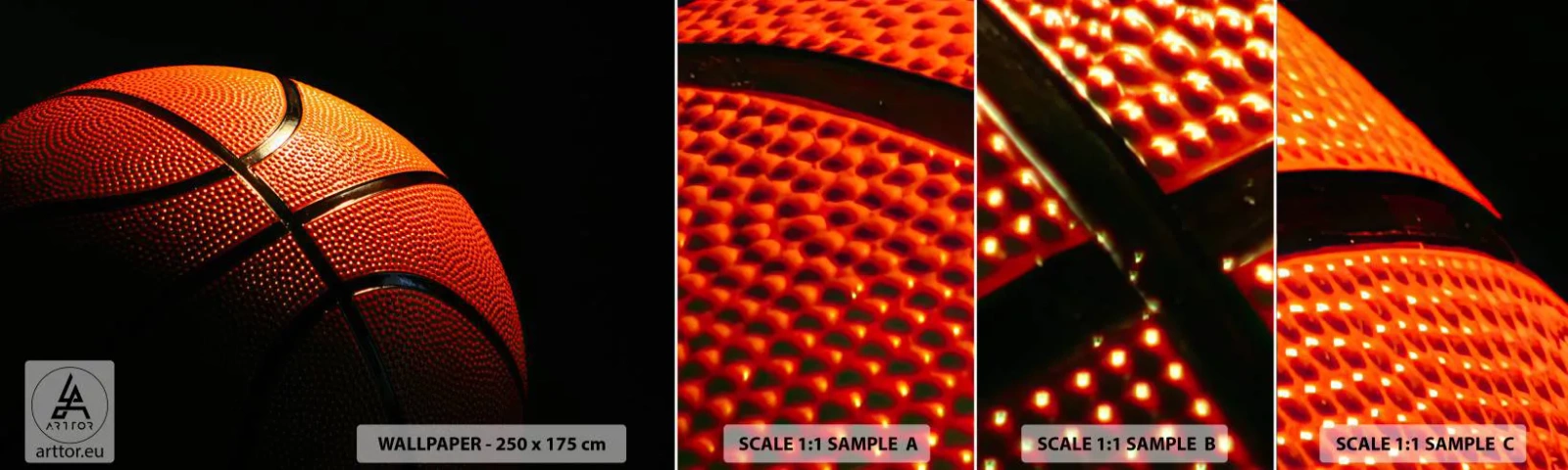 Vzor Fototapety Samolepicí Deluxe Sticker - Krásná jako planeta - Sport, Basketball, Basketball - 100x30 cm