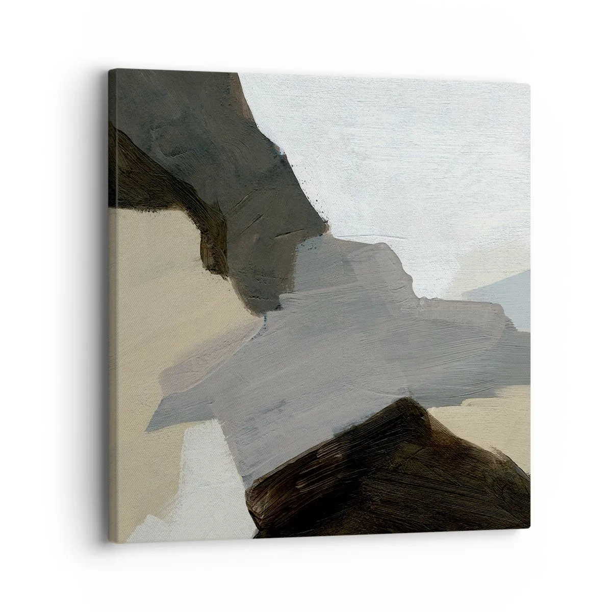 Obraz na plátně - Abstrakce: křižovatka šedi - 30x30 cm