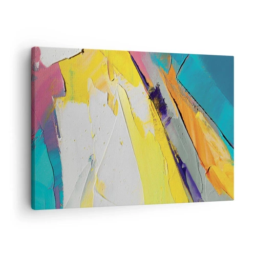 Obraz na plátně - Abstraktní kompozice v intenzivních barvách - 70x50cm - Anatomie světla - Moderní nástěnná dekorace do obývacího pokoje a ložnice ARTTOR