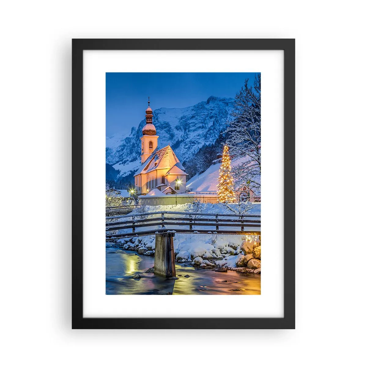 Plakát v černém rámu - Duch Vánoc - 30x40 cm