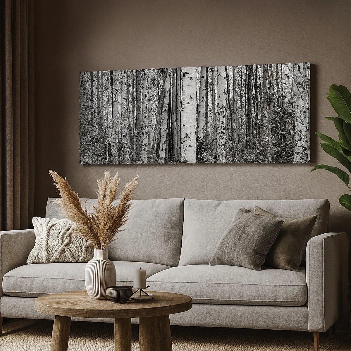 Obraz na plátně - Březová kolonáda - 30x30 cm