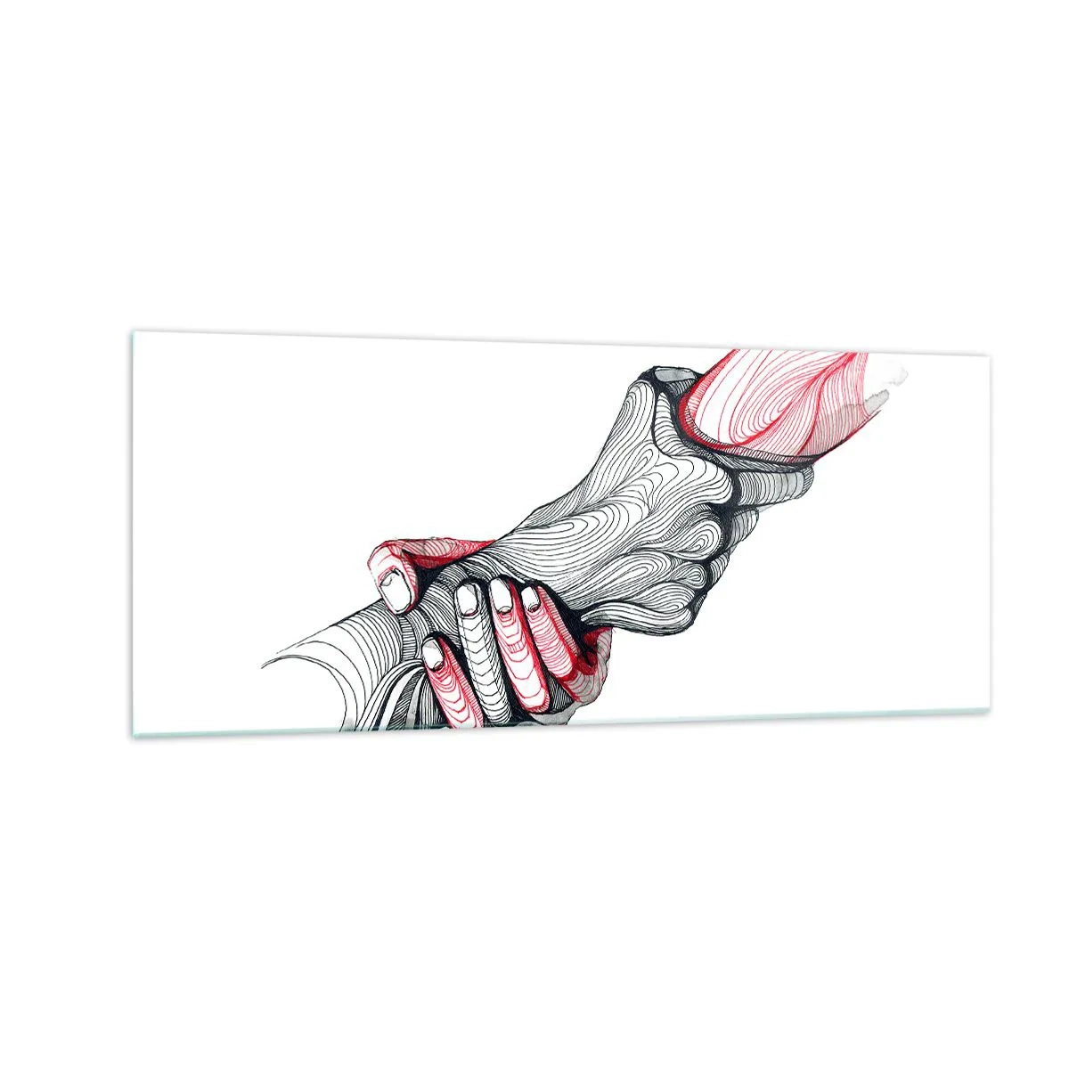 Obraz na skle - Jste v dobrých rukou - 100x40 cm