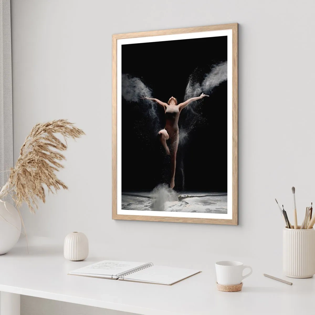 Plakát v rámu světlý dub - Elfové existují - 61x91 cm