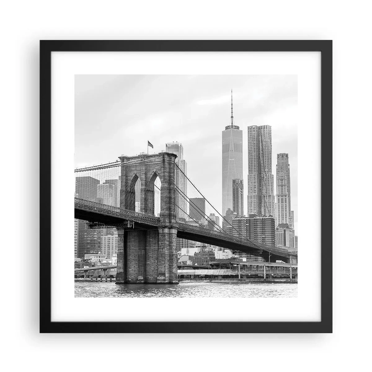 Plakát v černém rámu - Newyorské zázraky - 40x40 cm