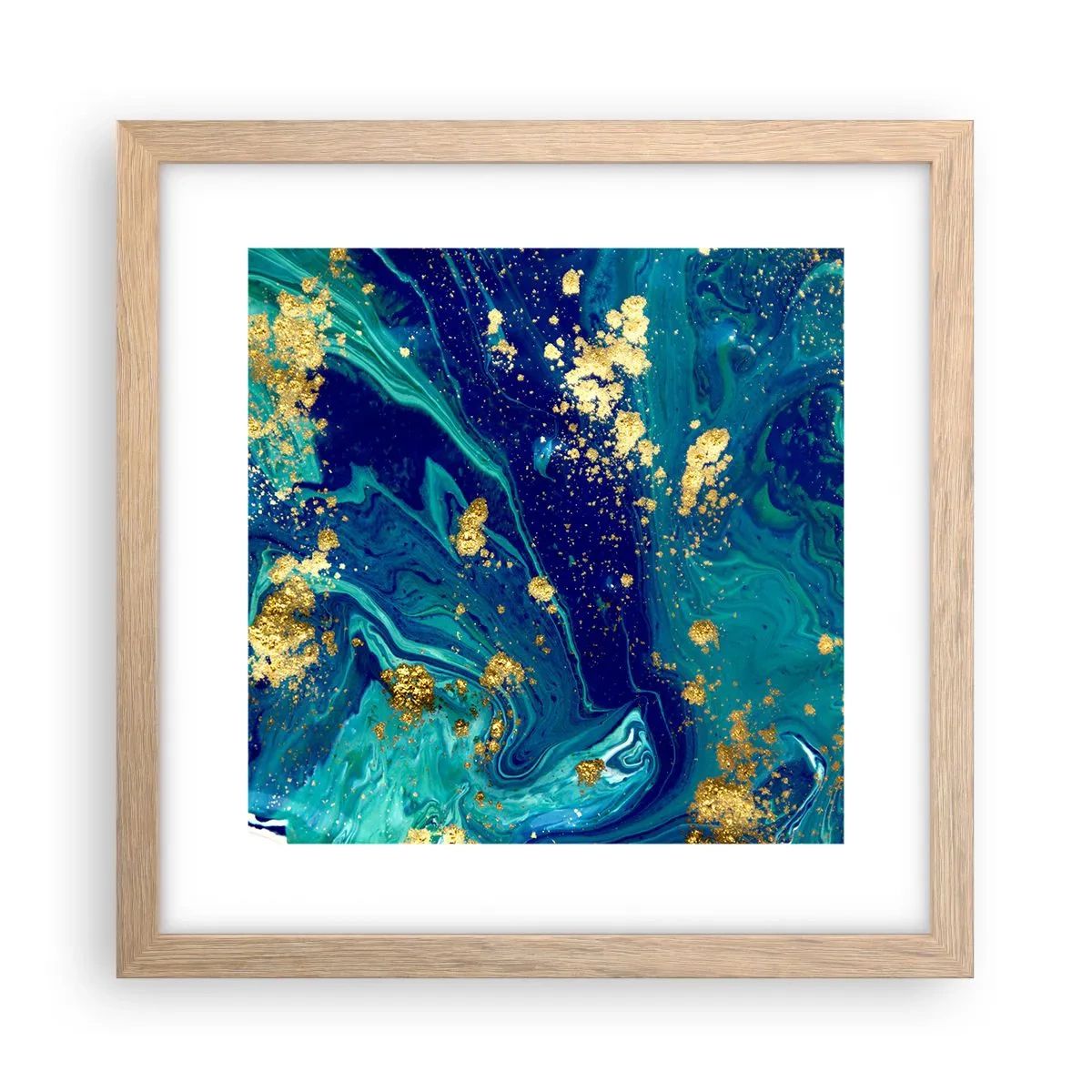 Plakát v rámu světlý dub - Plátky slunce - 30x30 cm