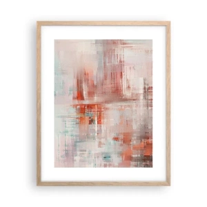 Plakát v rámu světlý dub - Zamlžené. Ale růžové - 40x50 cm