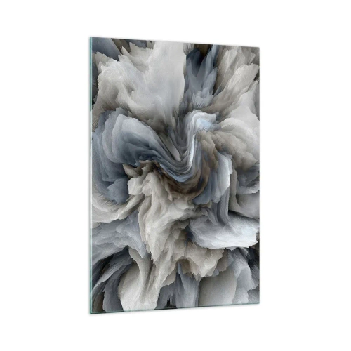 Obraz na skle - Kámen a květ - 70x100 cm