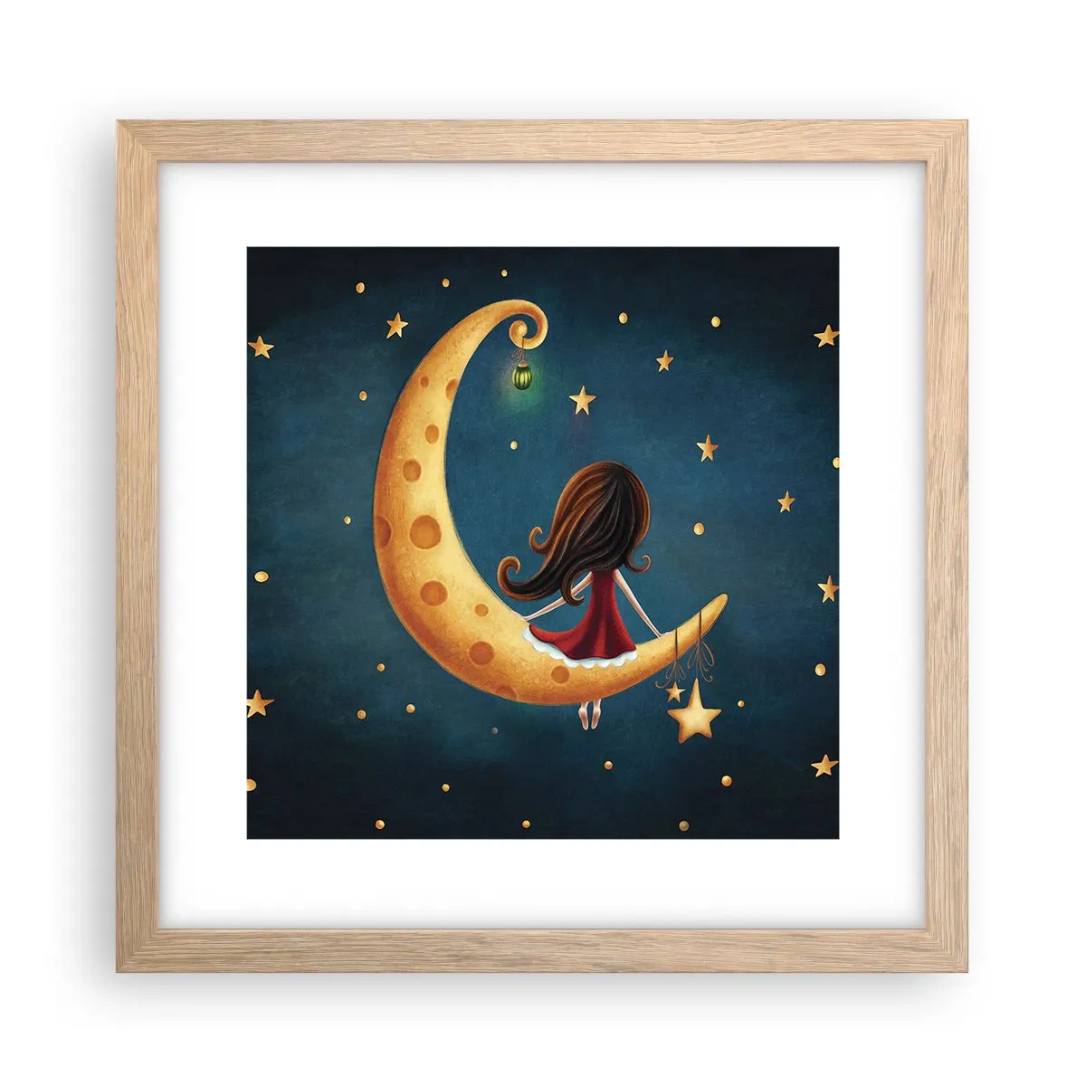 Plakát v rámu světlý dub - Kdysi dávno… - 30x30 cm