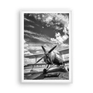 Plakát v bílém rámu - Nemohu se toho dočkat! - 70x100 cm