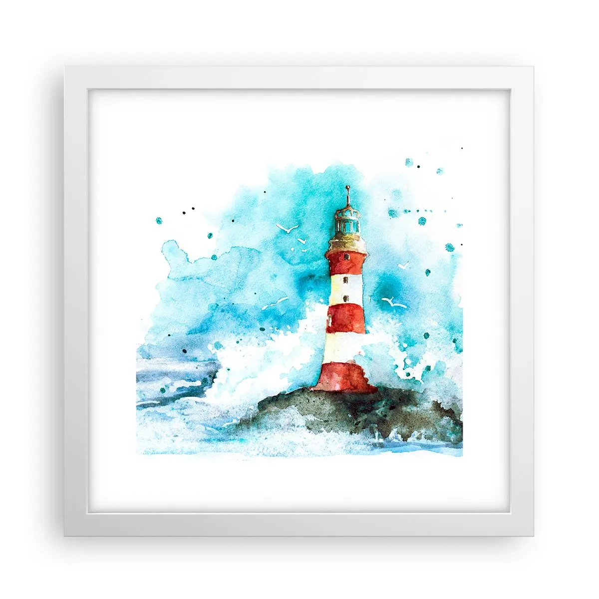 Plakát v bílém rámu - Jednota živlů - 30x30 cm