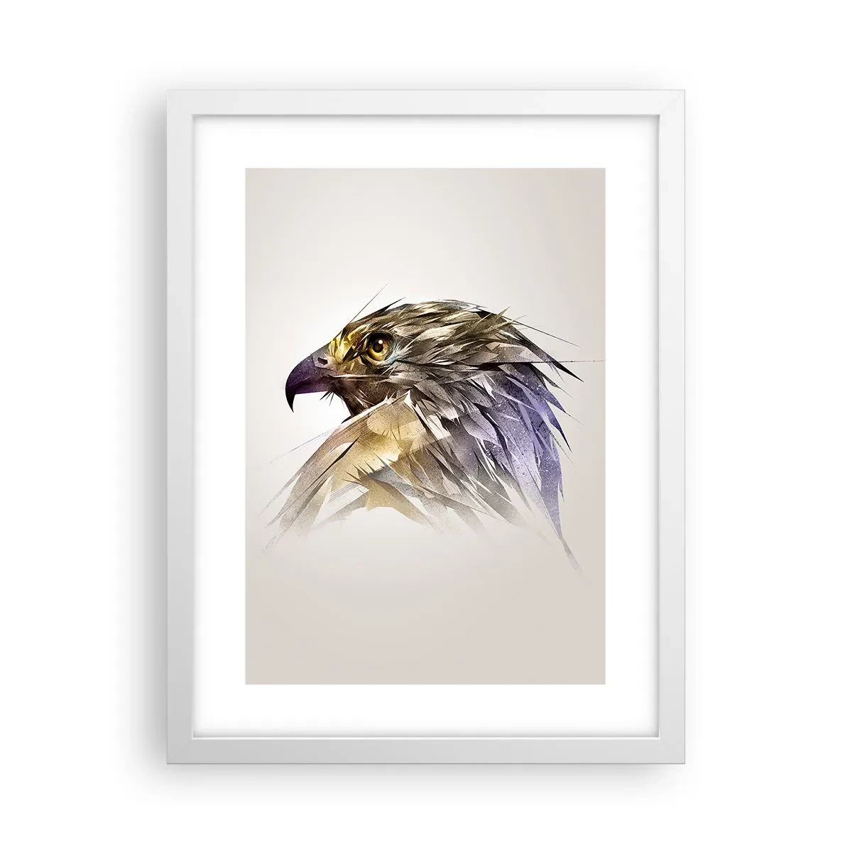 Plakát v bílém rámu - Portrét bojovníka - 30x40 cm