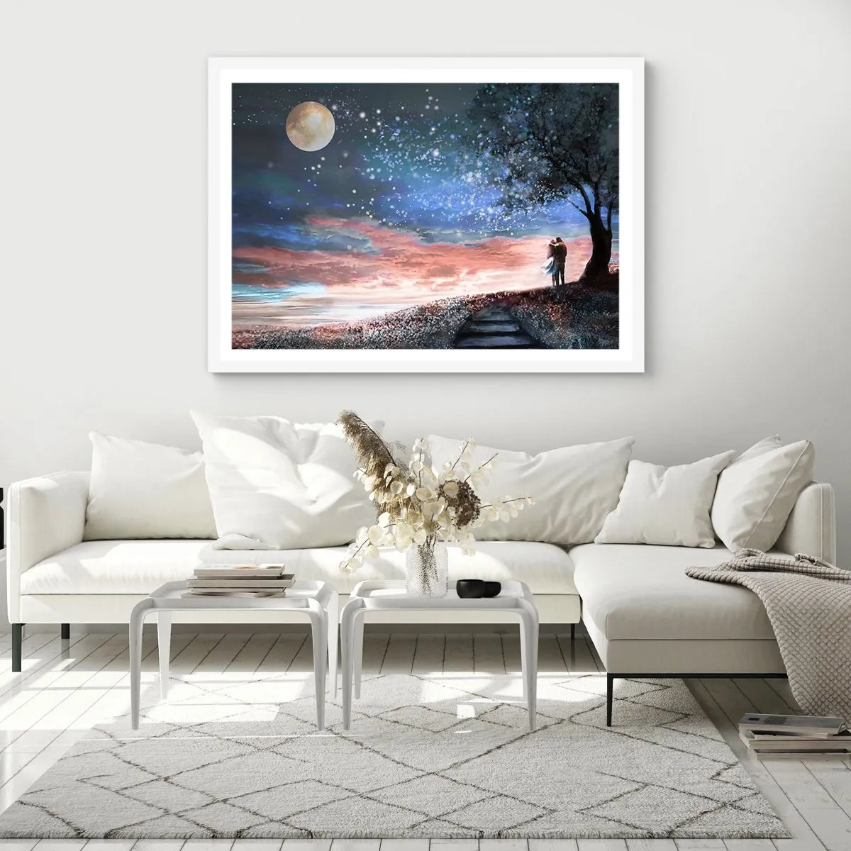 Plakát v bílém rámu - Hvězdicovité představení - 40x30 cm