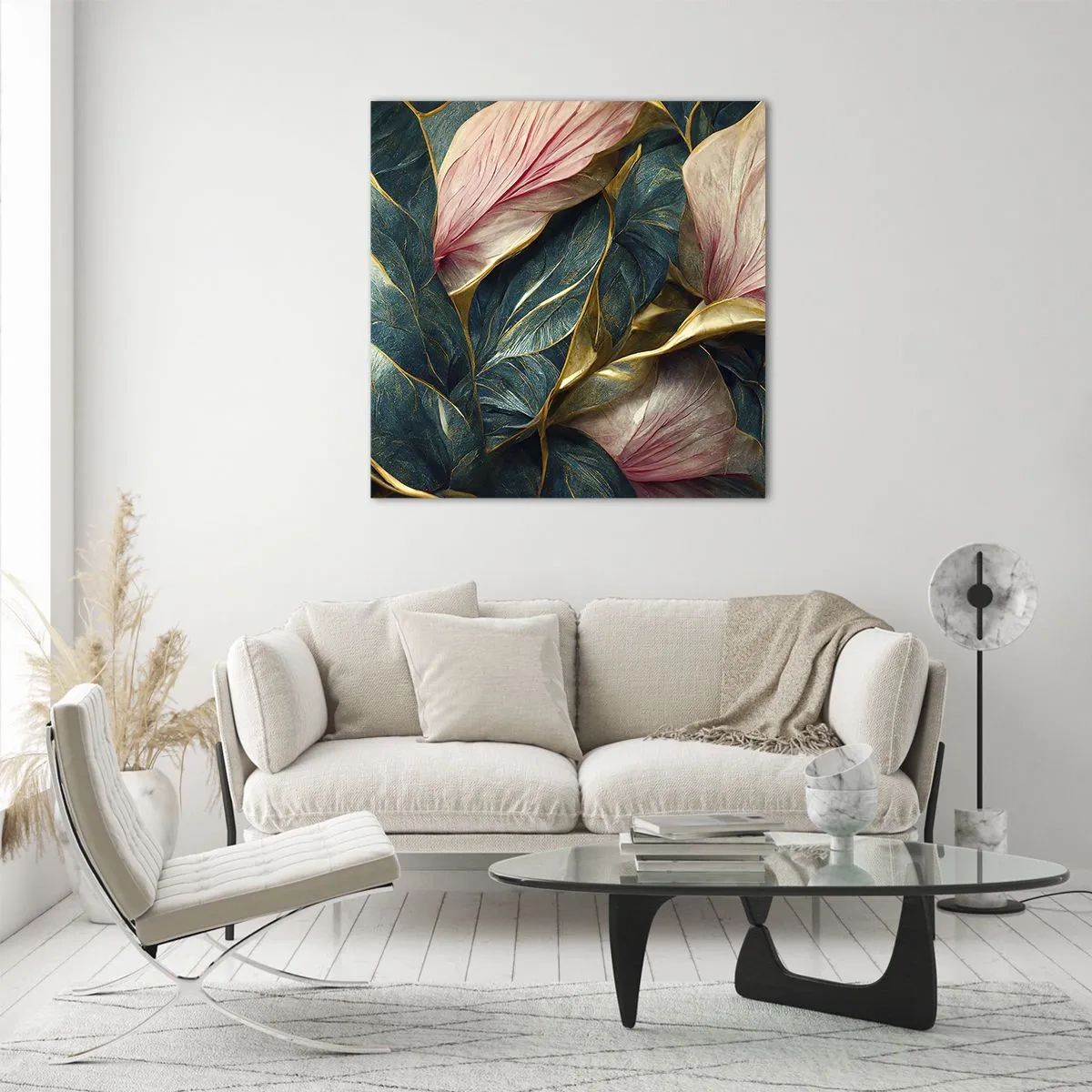 Obraz na skle - Přirozená elegance a styl - 50x50 cm