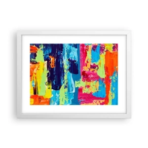 Plakát v bílém rámu - Život je krásný! - 40x30 cm