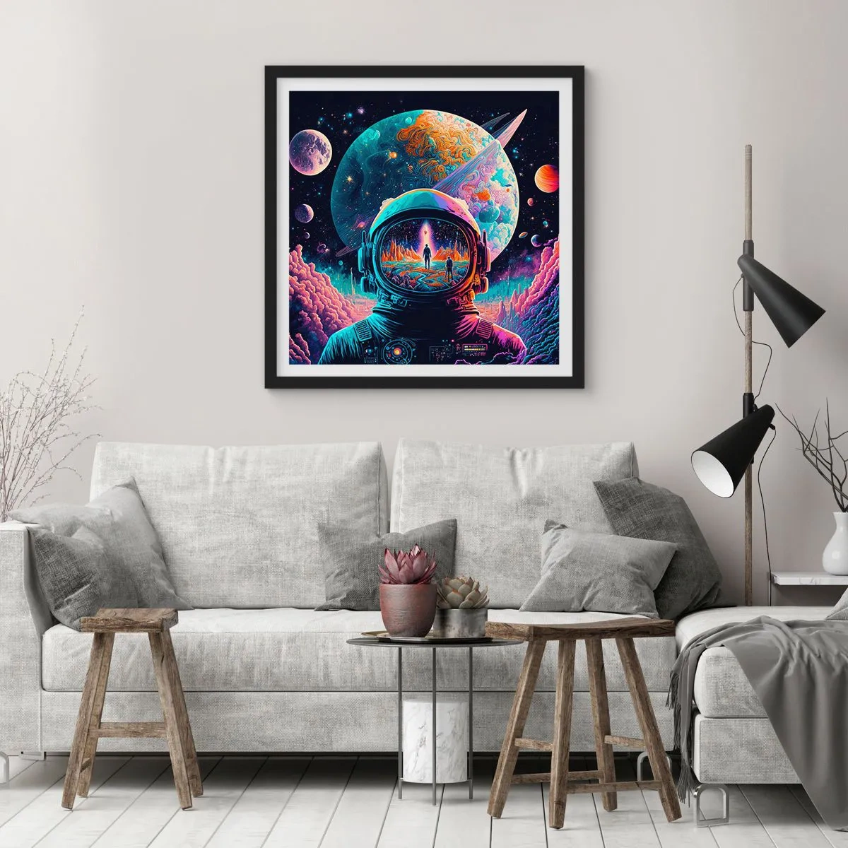 Plakát v černém rámu - Filosofům se to ani nesnilo - 50x50 cm
