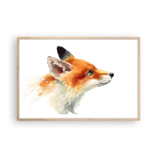 Plakát v rámu světlý dub - Opatrnosti není nikdy dost - 91x61 cm