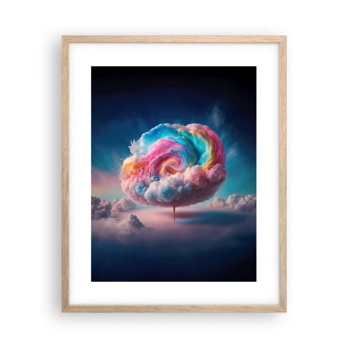 Plakát v rámu světlý dub - Sen o zábavním parku - 40x50 cm