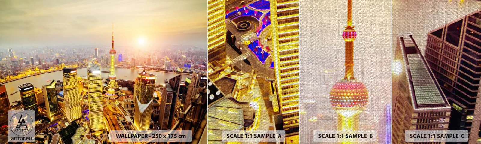 Vzor Fototapety Premium Canvas - Asijský sen - Město, Krajina, Architektura - 100x30 cm