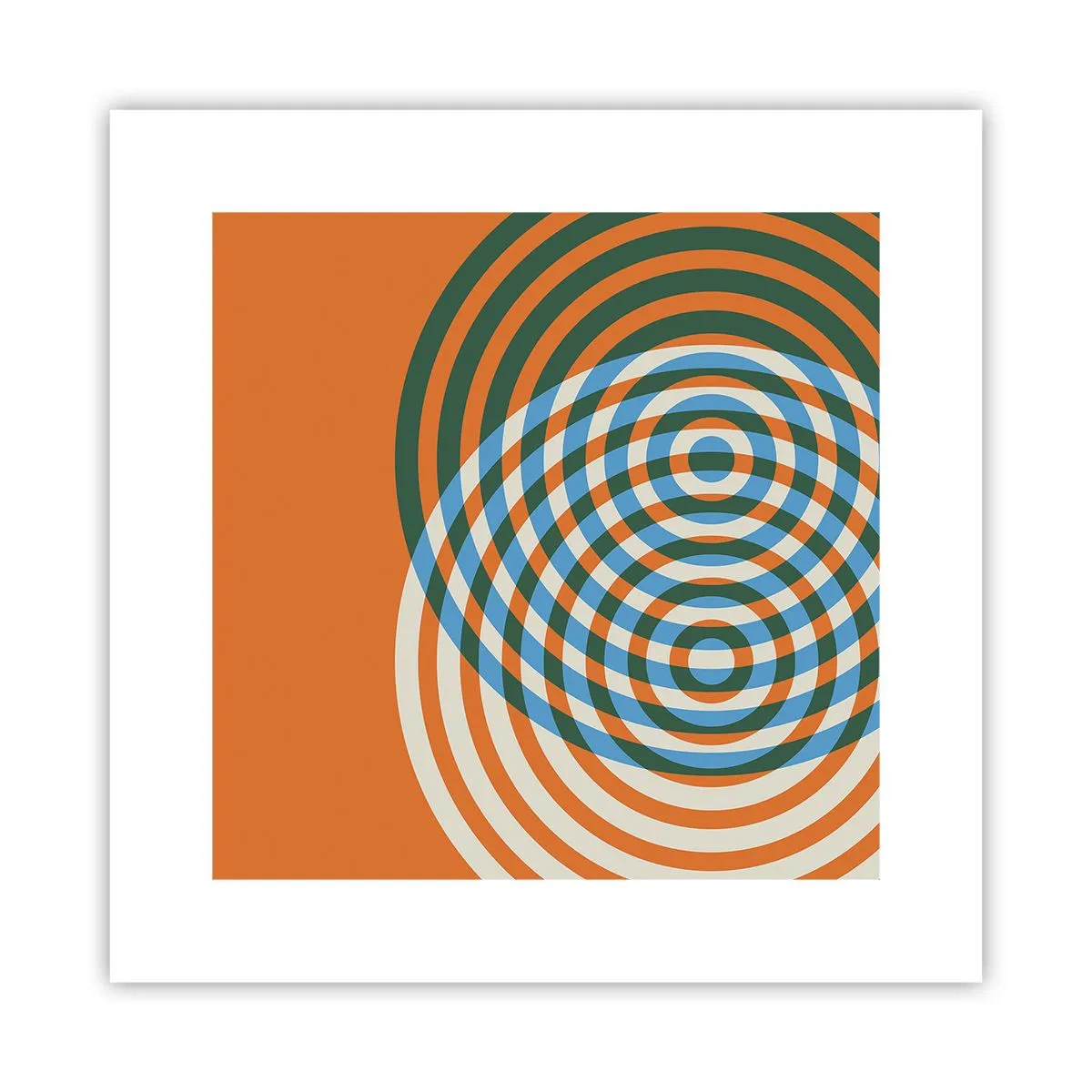 Plakát - Abstraktní kruhová variace - 30x30 cm