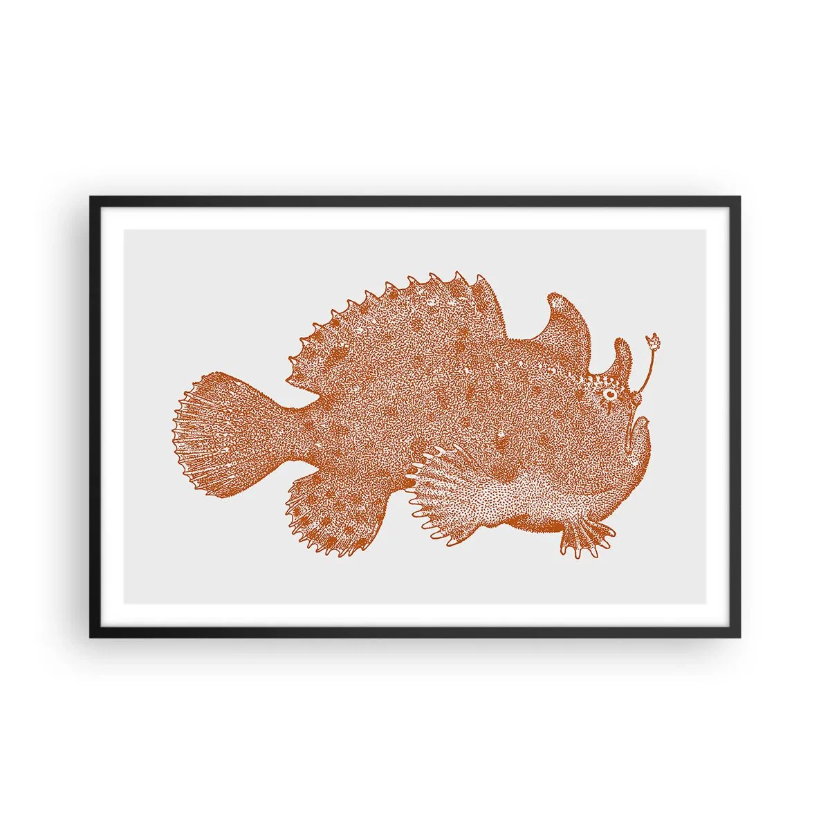 Plakát v černém rámu - A nakonec ryba - 91x61 cm