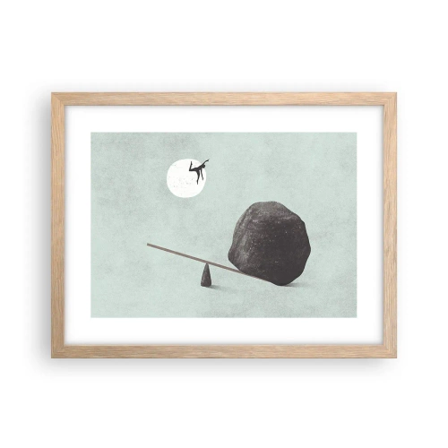 Plakát v rámu světlý dub - Splněný sen - 40x30 cm