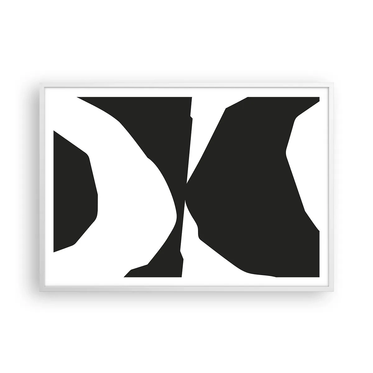 Plakát v bílém rámu - Positive-negative - 100x70 cm