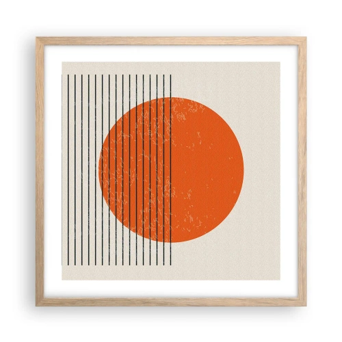 Plakát v rámu světlý dub - Vždy slunce - 50x50 cm