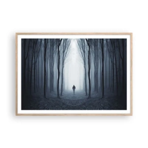 Plakát v rámu světlý dub - A všechno jednoduché a jasné - 100x70 cm