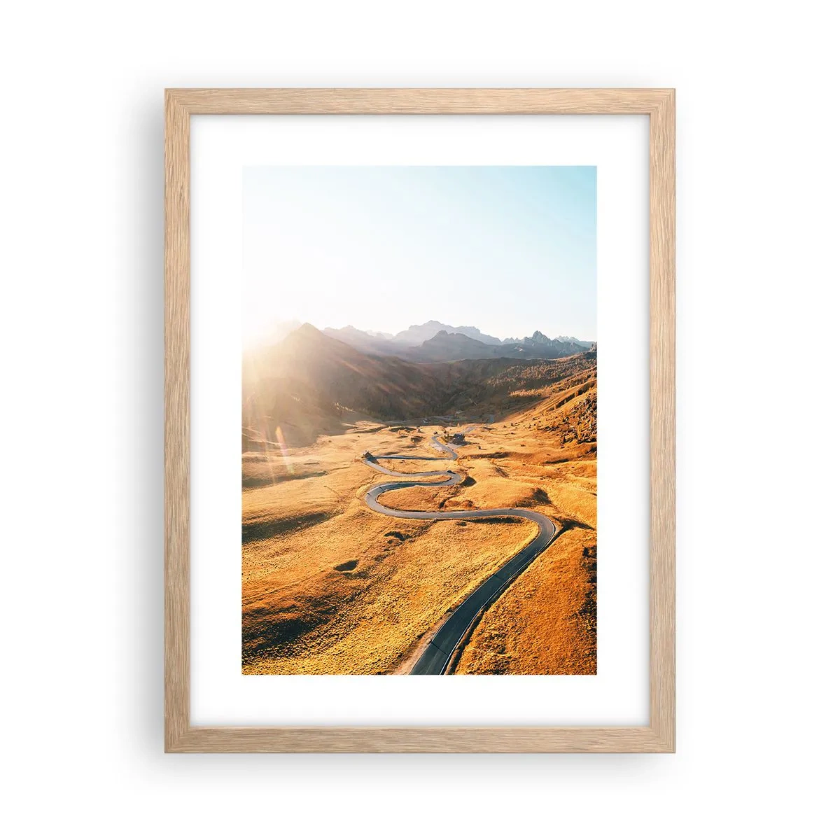 Plakát v rámu světlý dub - Ve zlatém údolí - 30x40 cm
