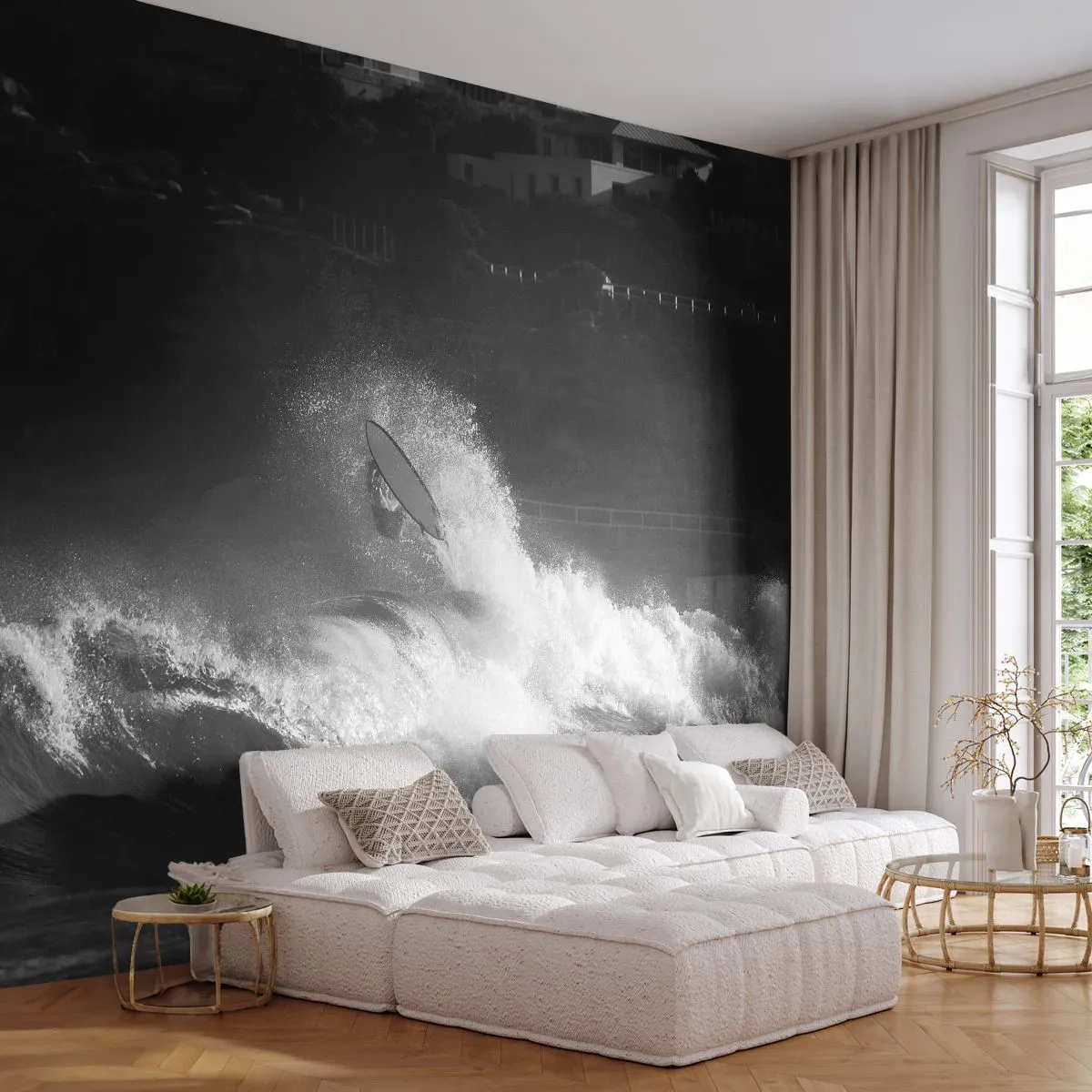 Fototapeta Premium Sand - Výzva přijata! - Surfování, Mávat, Vodní sporty - 150x105 cm
