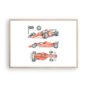 Plakát v rámu světlý dub - Dohnat sen - 100x70 cm